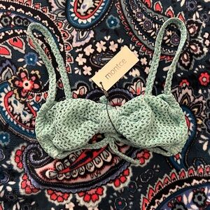 NWT Montce Mint Green Crochet Bikini Top